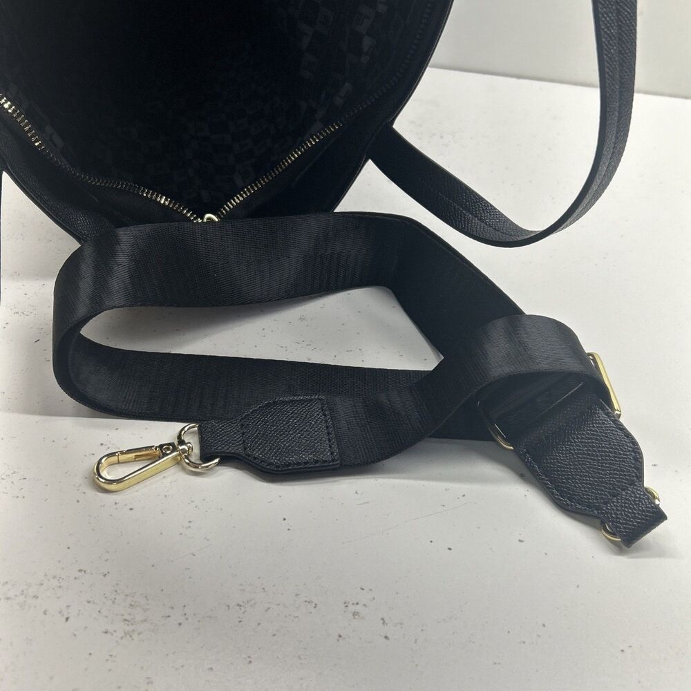 London Fog 100th Anniversary Collection Handbag Sophia Studded Tote Black NWOT - Picture 4 of 7